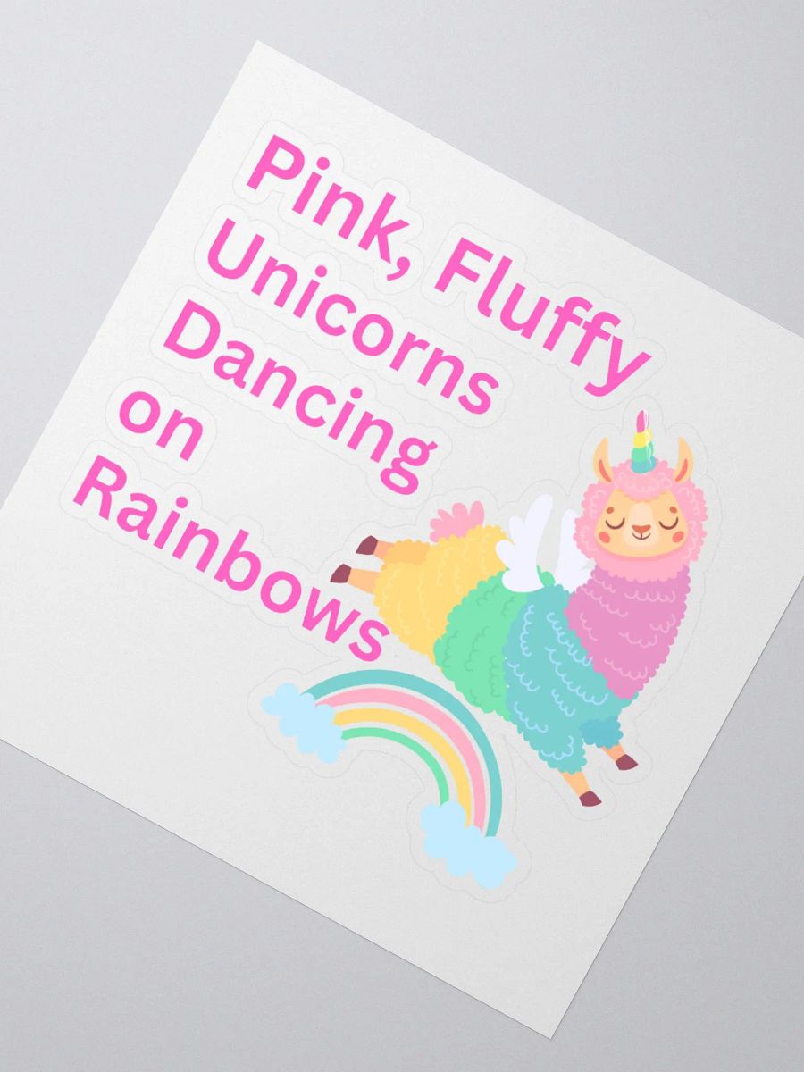 Pink, Fluffy Unicorns- Sticker product image (5)