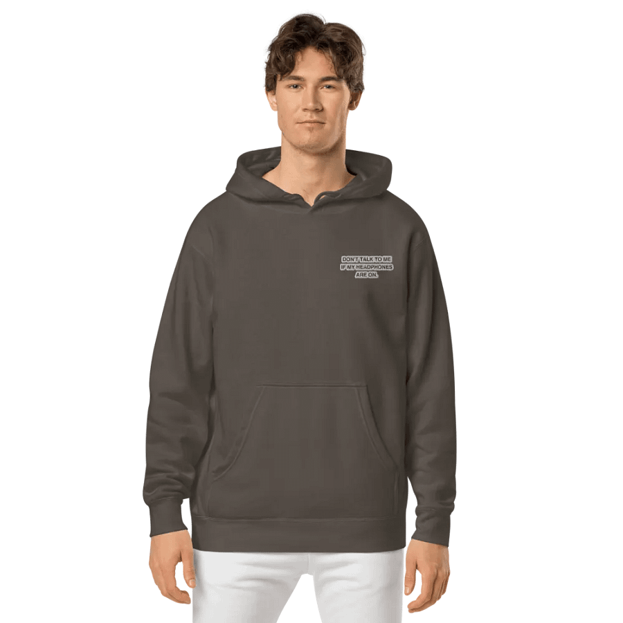 L.C. HEADPHONES ON (bubble design) embroidered pigment hoodie product image (3)