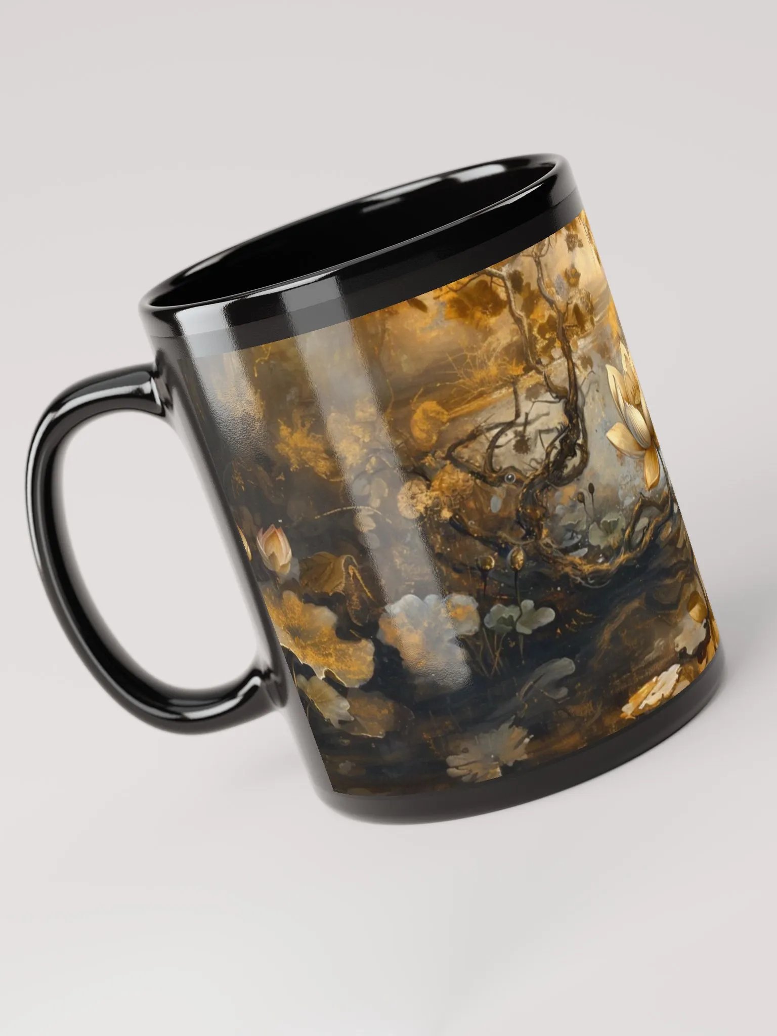 Golden Lotus Reflection Mug product image (6)