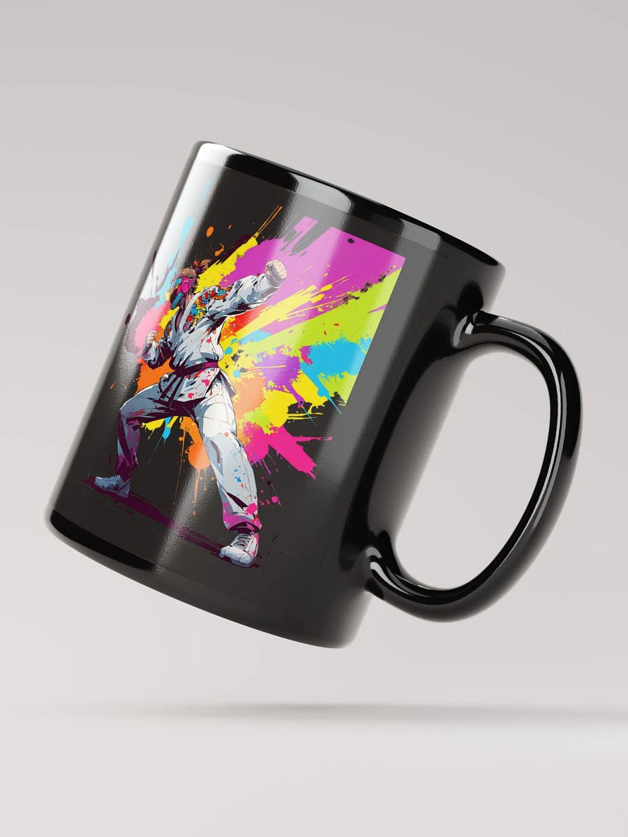 Black Glossy Mug ( D_0144_Color Kick Taekwondo Boy of the Streets ) product image (2)