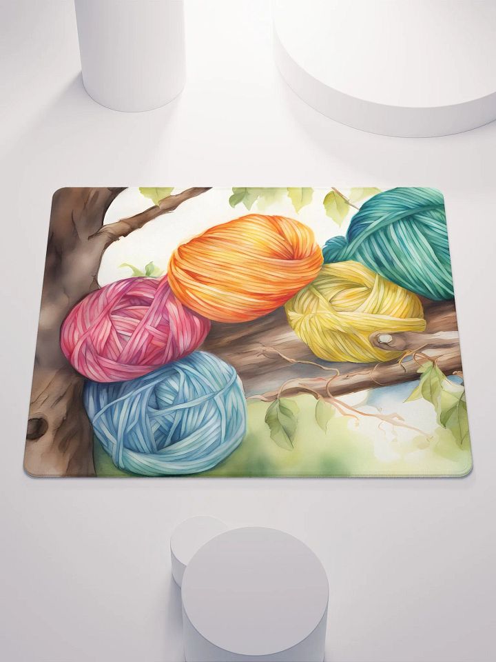 Yarn Skeins in Tree, Gaming Mouse Pad, 2 Sizes product image (1)