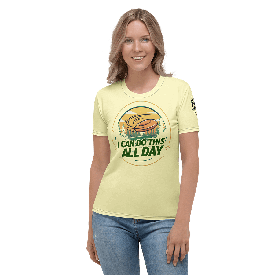 Fancy Lads Women's Yellow T-shirt "I Can Do This All Day" product image (4)