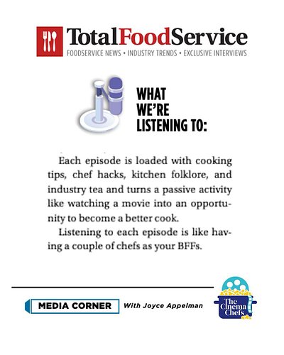 The Cinema Chefs were in the July 2025 issue of @totalfoodservice. Thanks to @appelmanjoyce for including us in the Media Cor...