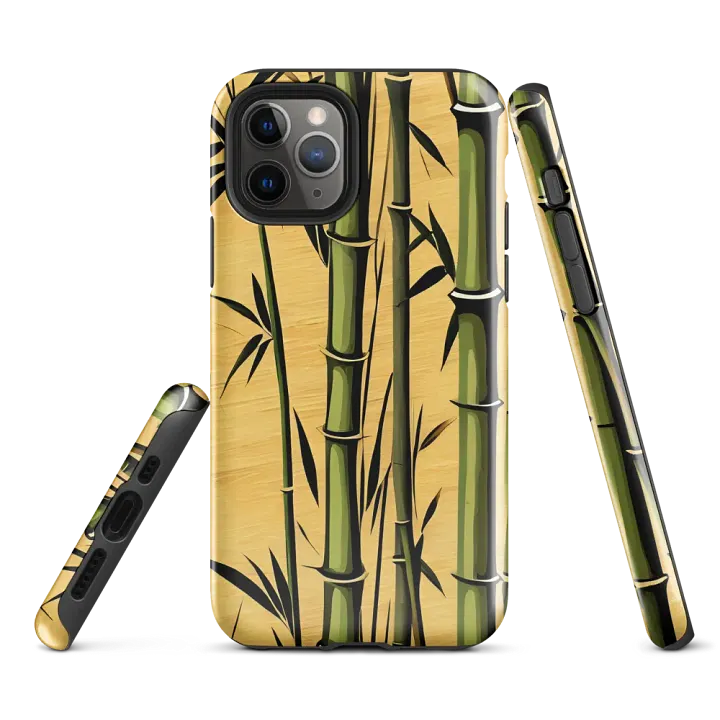 Tough Phone Case for iPhone® - Minimalist Painting of Bamboo product image (1)