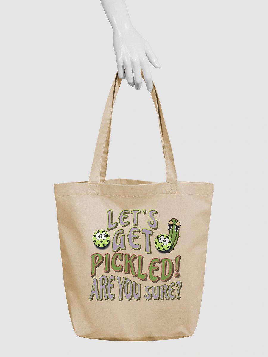 Lets Get Pickled Are You Sure Pickleball Eco-Friendly Tote Bag product image (6)