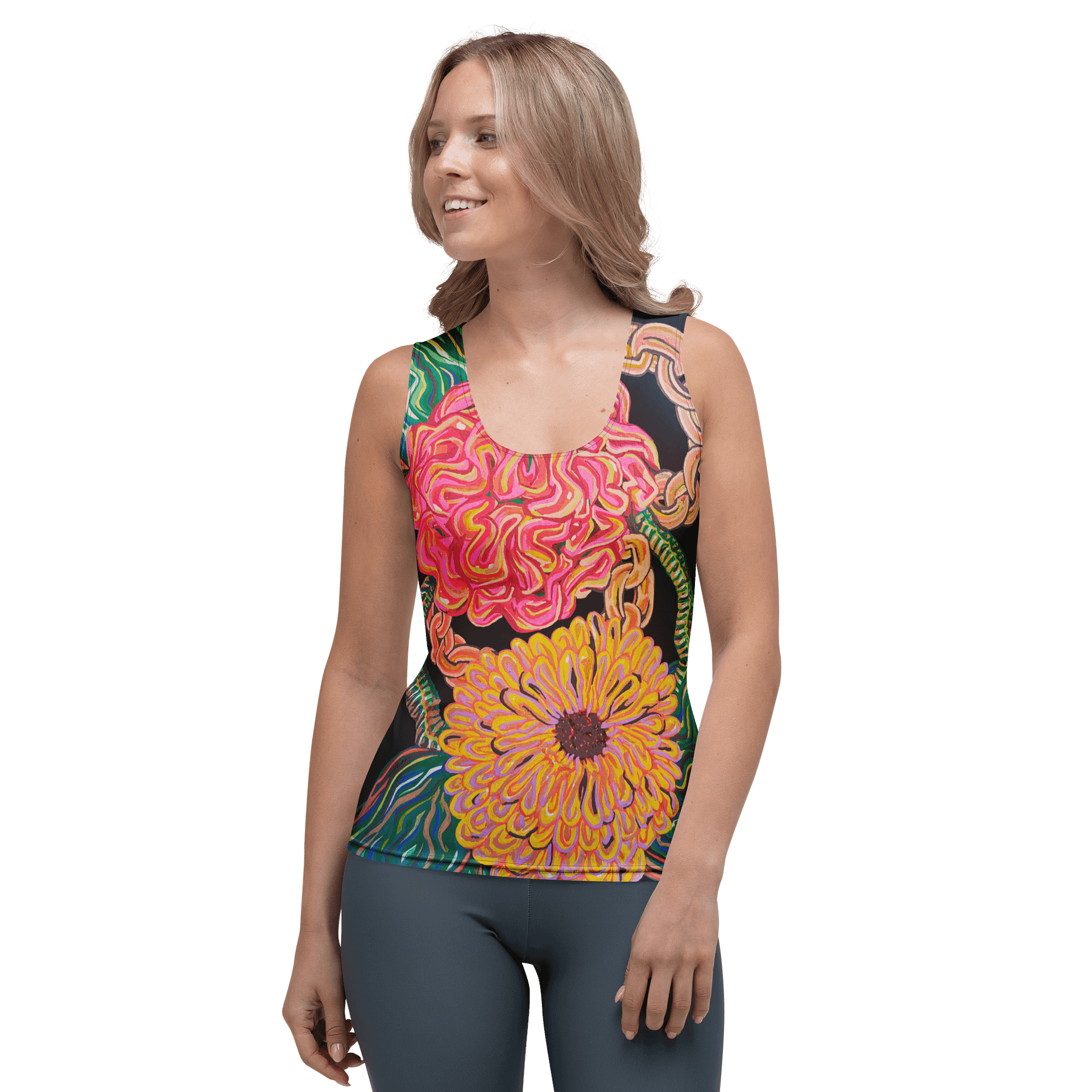 Flowers & Chains 1 Femme Tank product image (1)