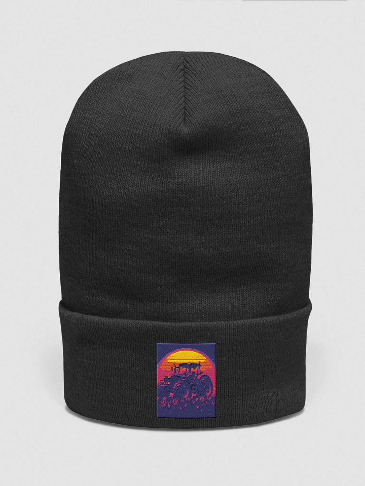 Sunset Tractor Silhouette Beanie product image (1)