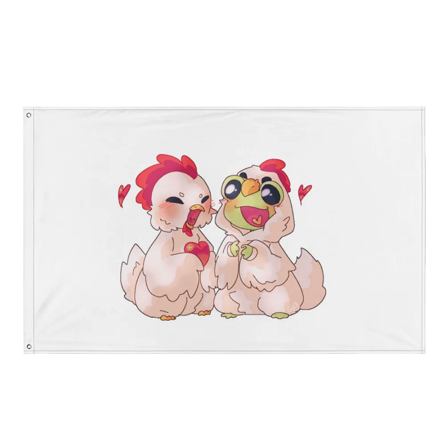 'Hop and Flutter into Love' All-Over Print Flag product image (1)