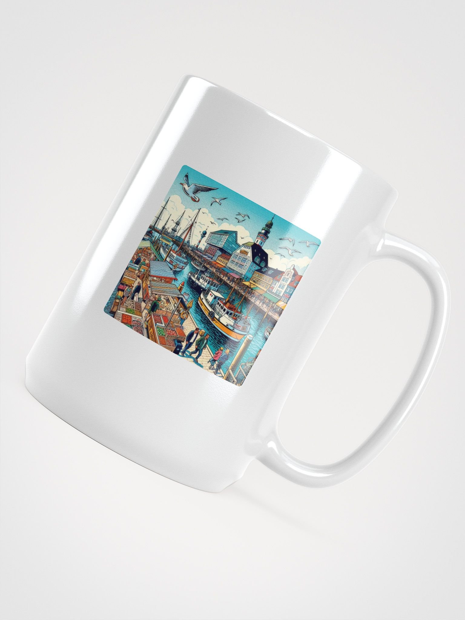 Harbor Hustle Ceramic Mug | Bremerhaven city product image (4)
