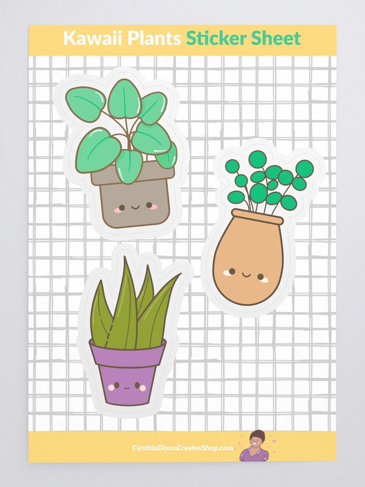 Cute Kawaii Plants Sticker Sheet product image (1)