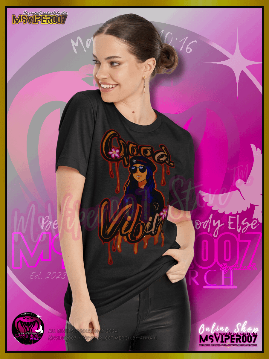 T-Shirt - MsViper007's "Good Vibin'™ [chocolate]" Comfort T-shirt By Anna H. product image (4)