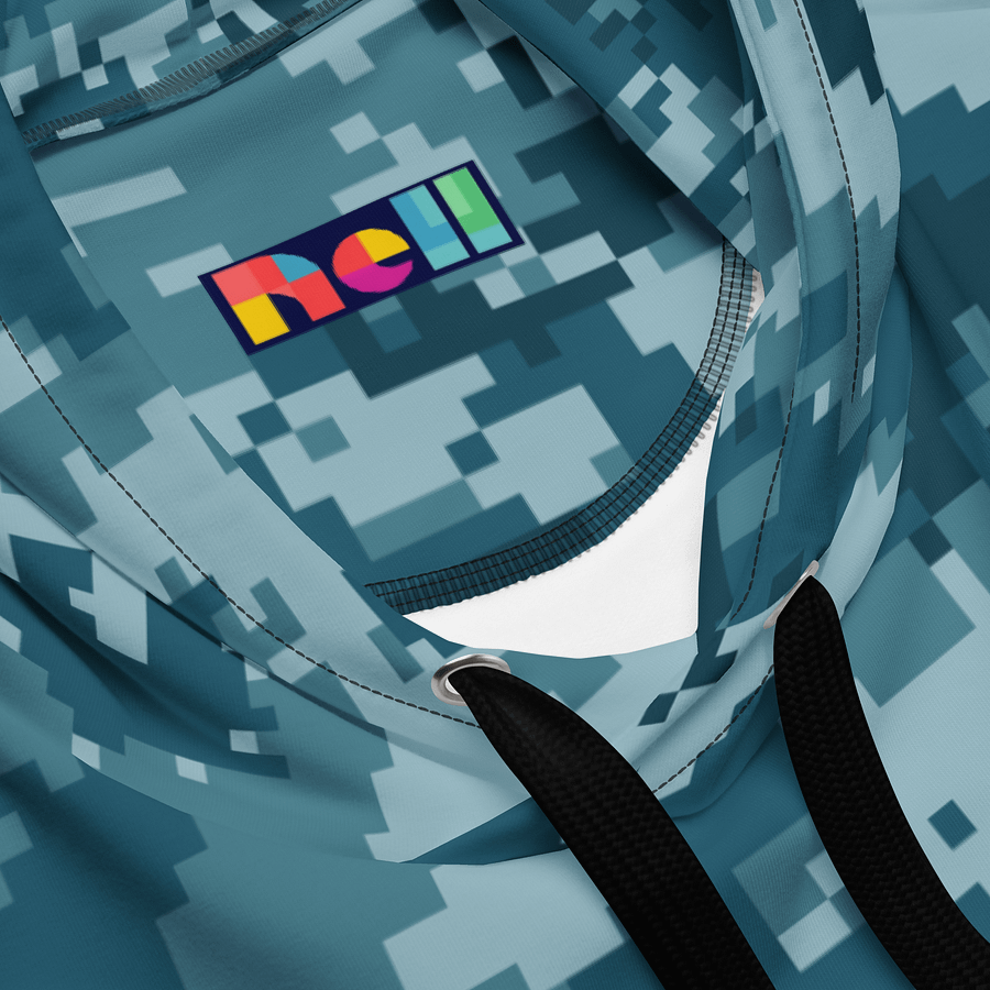 Pixelated Sky Unisex Camo Hoodie product image (4)