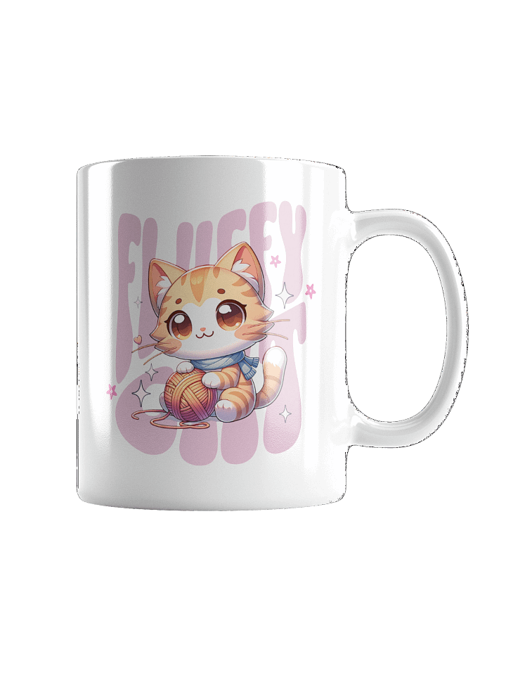 Fluffy Cat | White Glossy Mug product image (1)