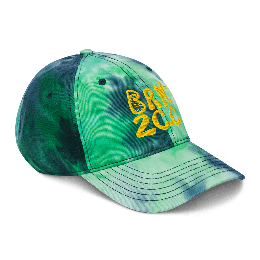 BRN.2C.C.™ | Tie-Dye Dad Hat | Coastal Cap with Groovy Vibes | Adjustable Unisex Cotton Cap | Yellow 3D Puff Embroidered Logo product image (6)