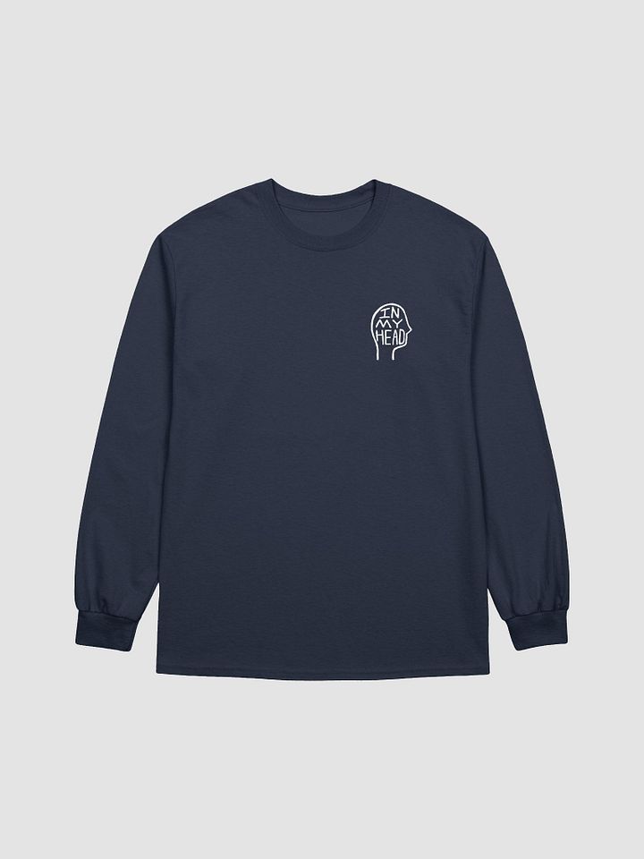 In My Head (sm. white design) printed cotton long sleeve product image (2)