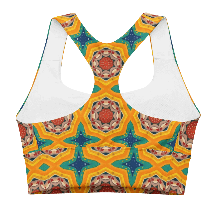 Yellow Bloom Longline Sporty Bra product image (2)