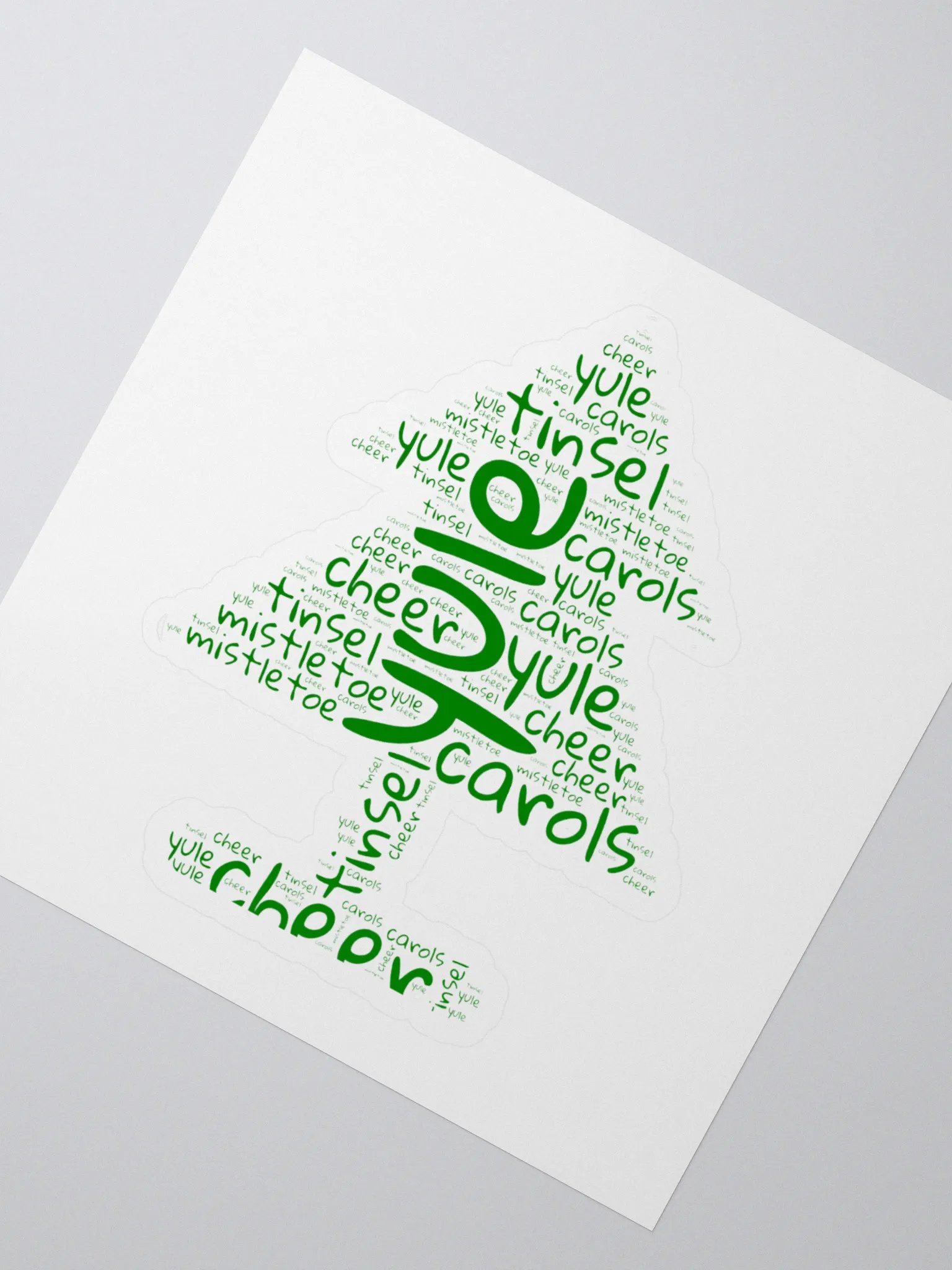 Christmas Spirit Word Art Kiss Cut Stickers product image (2)