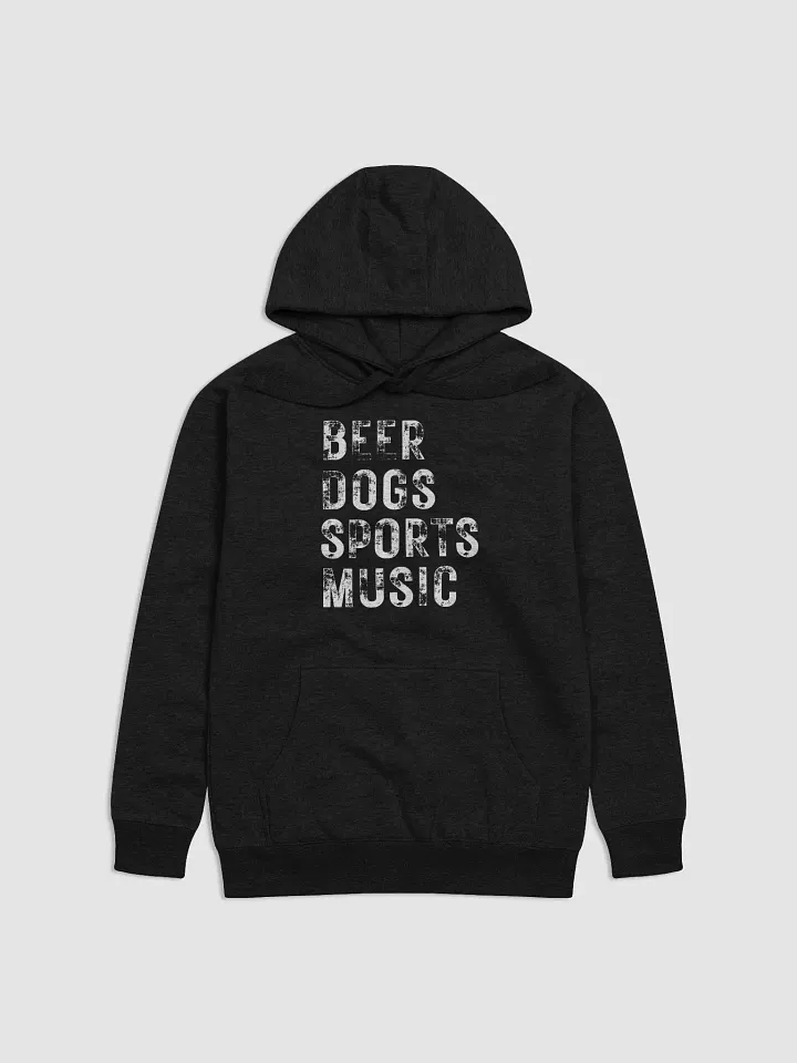Beer Dogs Sports Music Hoodie – Solid White BDSM Hoodie Fun product image (1)