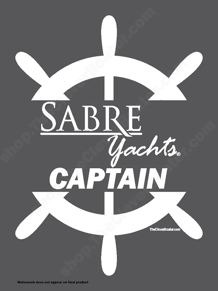 Sabre Yachts Captain - T-Shirt - Dark Shirt w/White Logo product image (2)