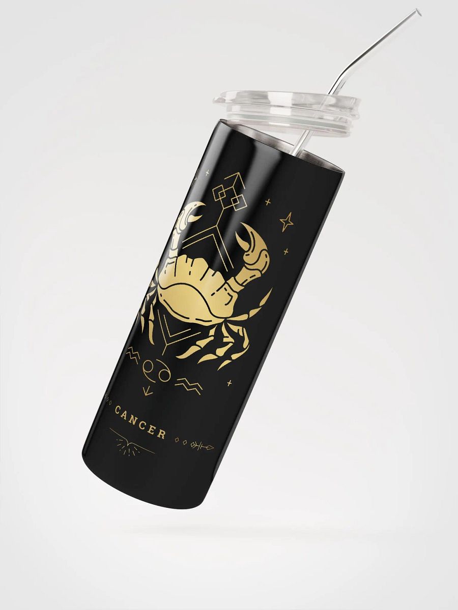 Golden Celestial Cancer Zodiac Stainless Steel Tumbler: Embrace Cosmic Elegance! ♋✨ product image (2)