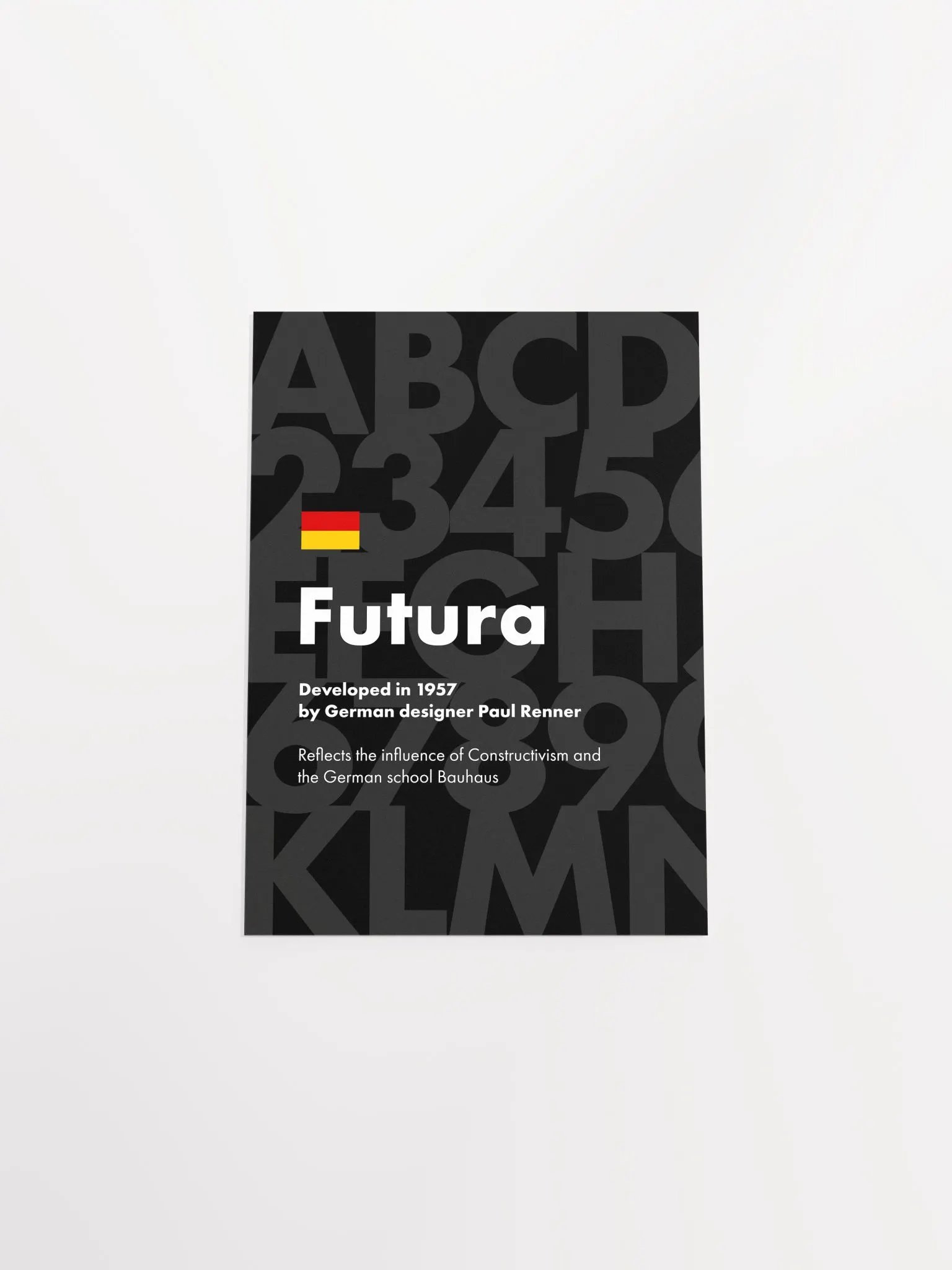 Futura font poster, 1957 — design typography poster, abstract print, aesthetic art poster, modern poster, typography wall decor,1950s poster product image (9)