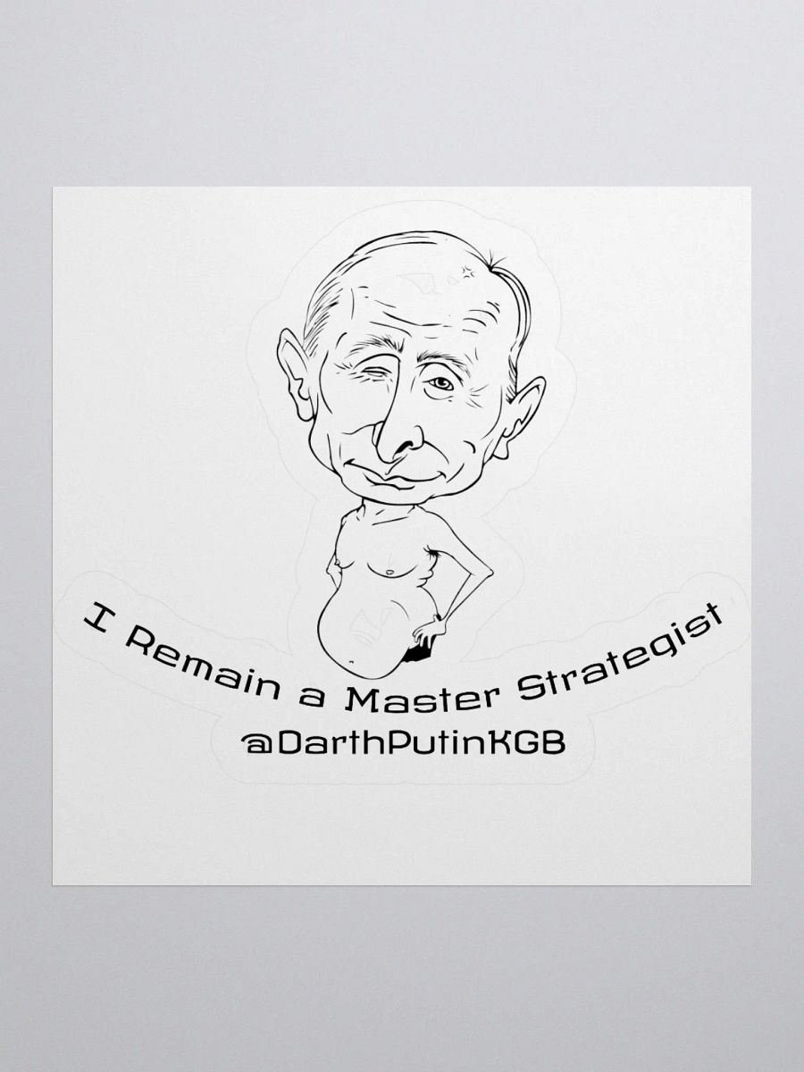 3 x 3 inch white master strategist sticker product image (14)