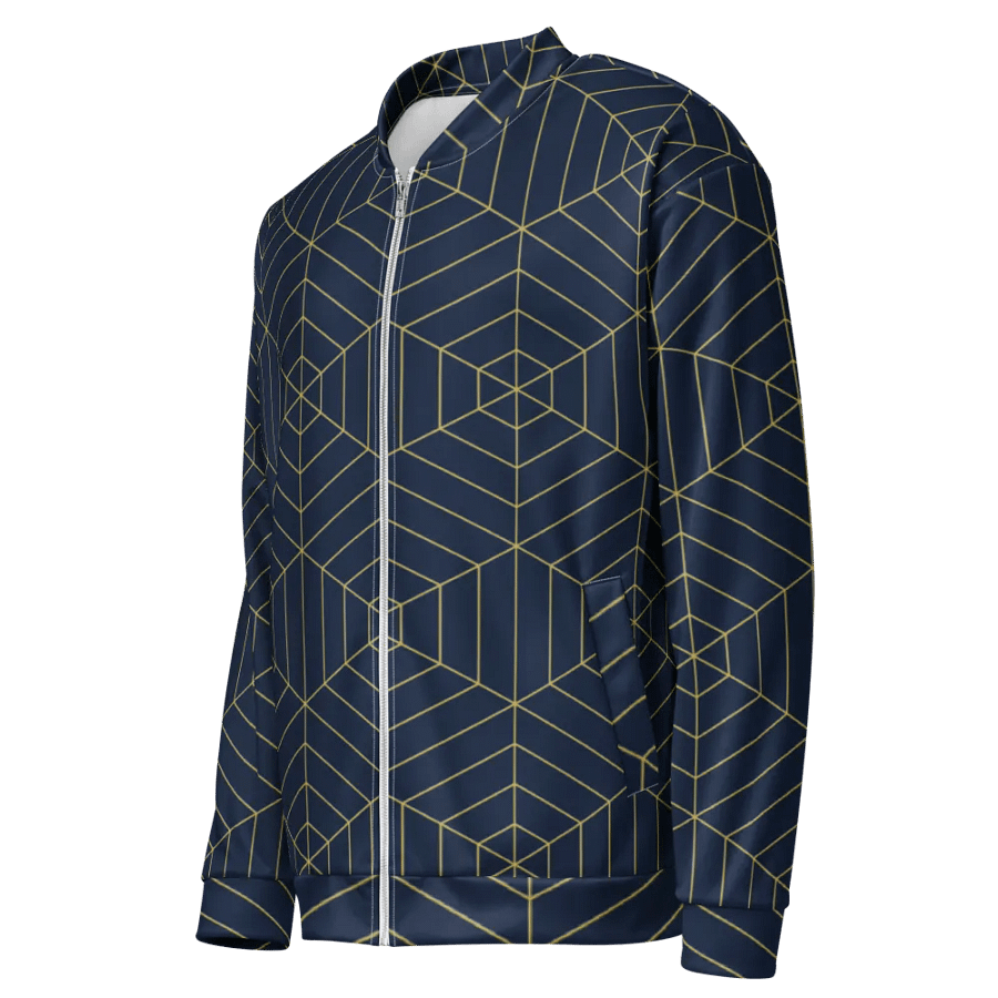 Geometric Gold Cube All-Over Bomber Jacket product image (7)