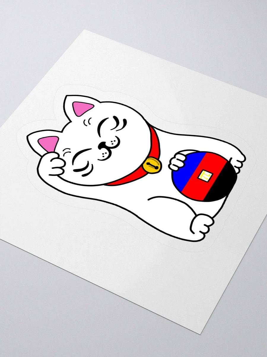 Maneki neko polyamory pride sticker product image (3)