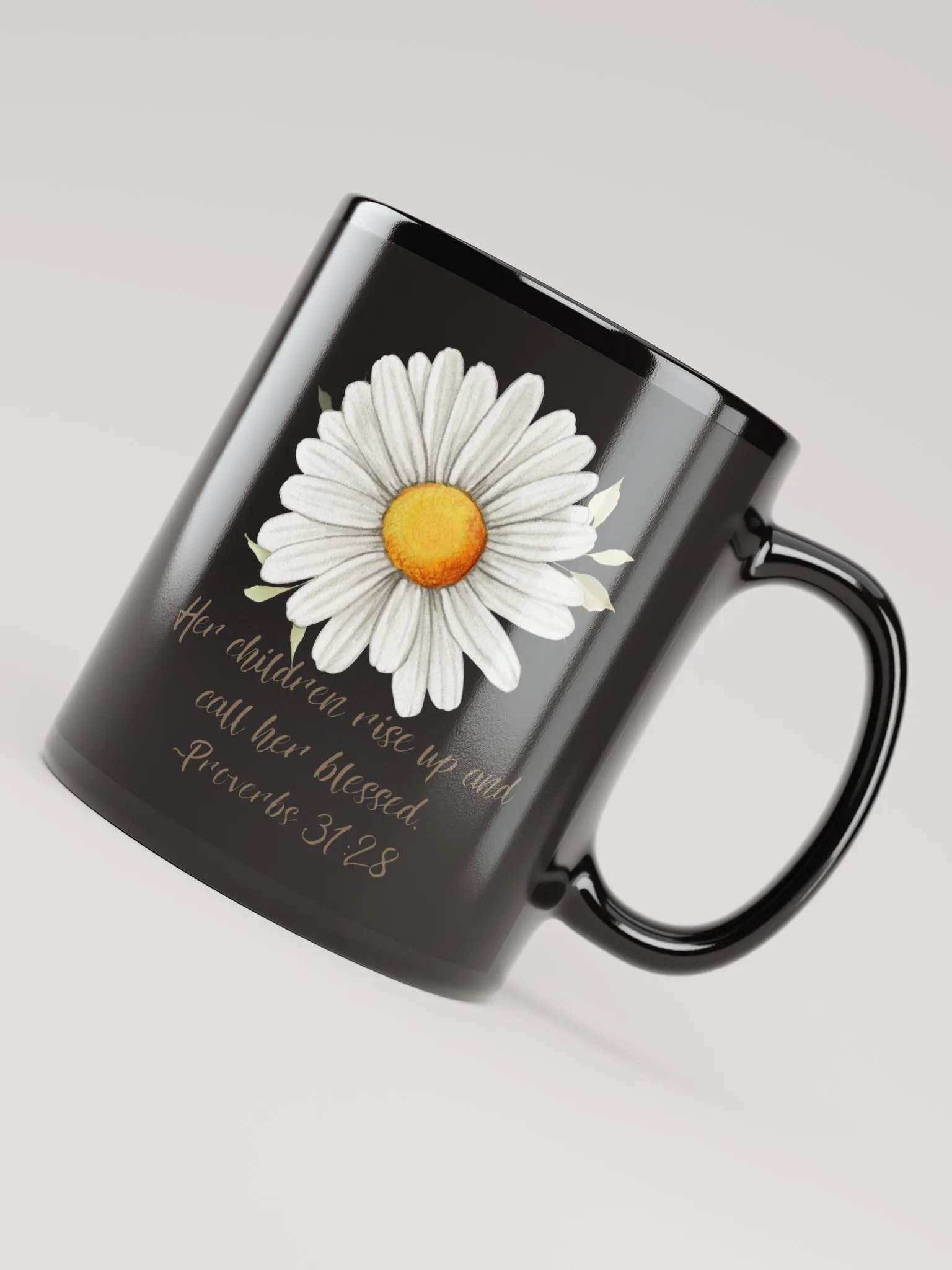 Blessed Mom Black Glossy Mug product image (7)
