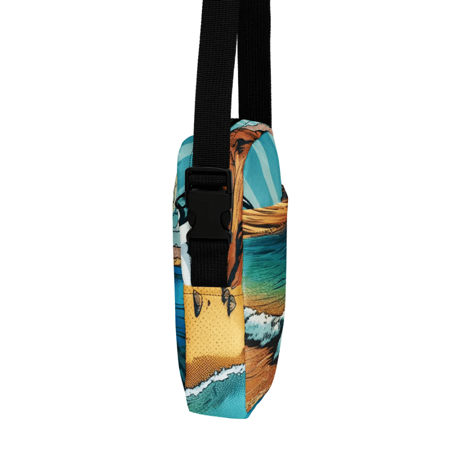 All-Over Print Utility Crossbody Bag | AI-Design: Aqaba Beach, Jordanien – Tropisches Paradies product image (6)