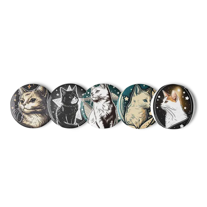 Starry Cat Pin Button Set product image (3)