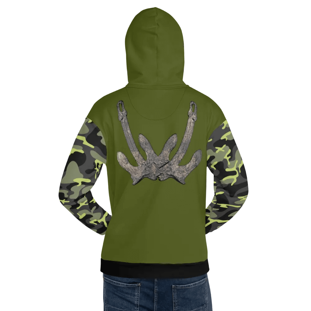 Camouflage & Green Anchor Hoodie product image (9)
