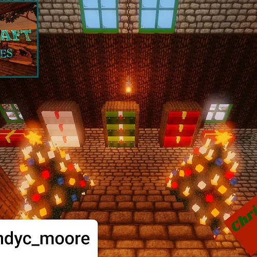 Posted @withregram • @mandyc_moore It's the most wonderful time of the year! It's Christmas In July on the PPcraft server! Le...