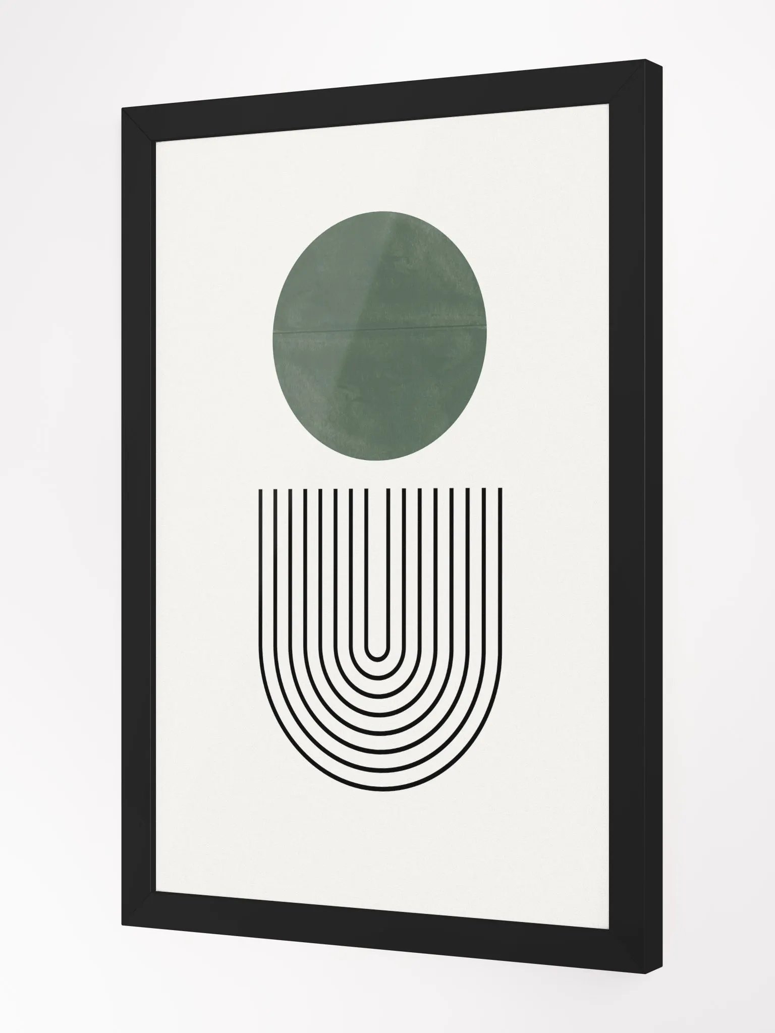 Symmetry in Green Framed Poster |Modern Art for a Fresh Perspective product image (3)