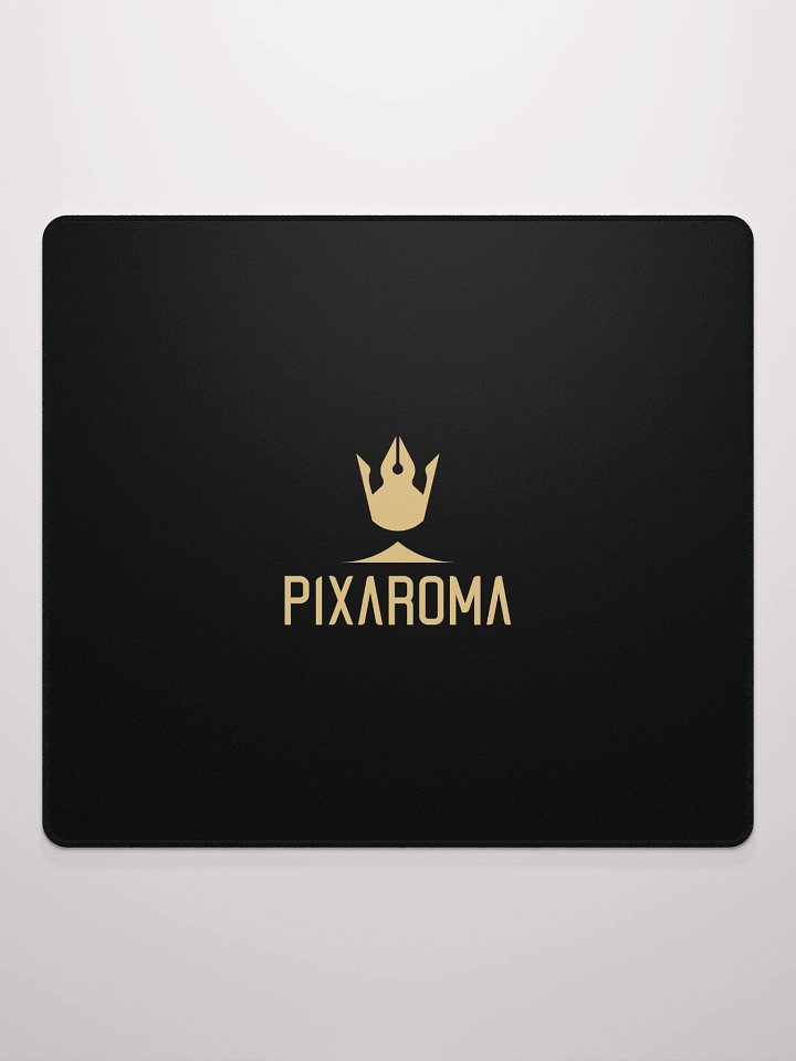 Pixaroma Gold Logo Gaming Mouse Pad (Black Edition) product image (4)