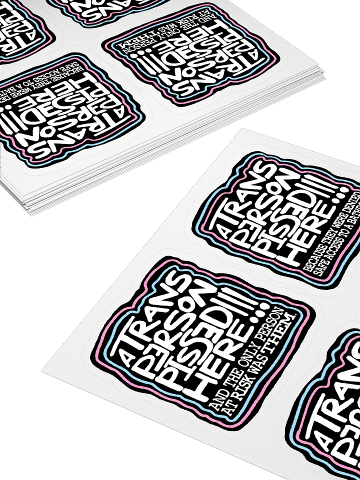 A TRANS PERSON PEED HERE! Sticker Set product image (2)