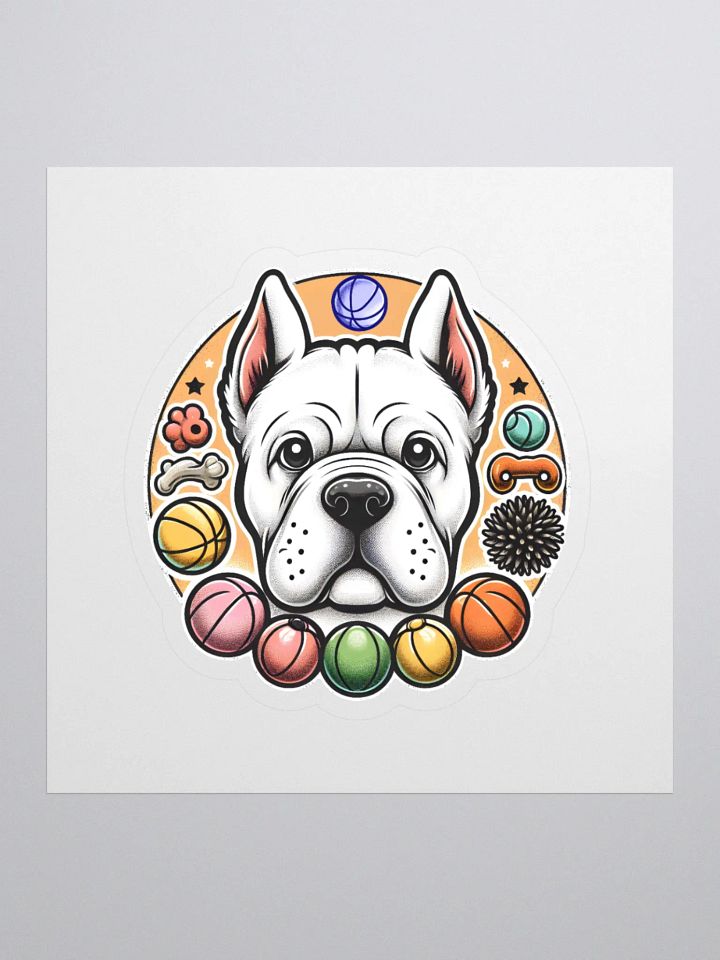 White Cane Corso Sticker – Unique Dog Breed Decal product image (1)