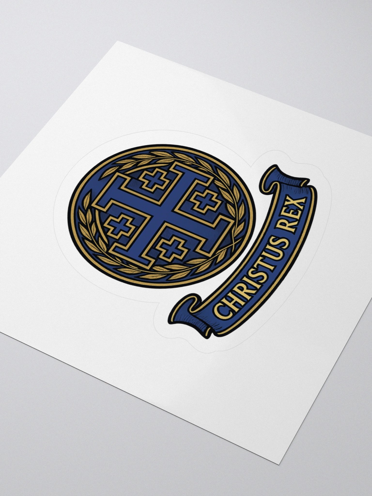 Christus Rex Sticker blue product image (3)