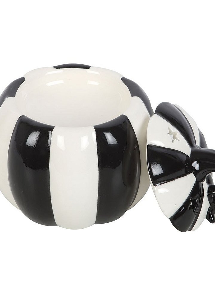Black and White Striped Pumpkin Wax Melter product image (2)