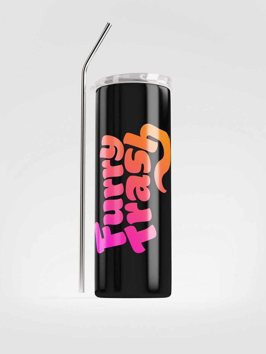Furry Trash Tumbler – Bubble Logo (Sunrise Vertical) product image (2)
