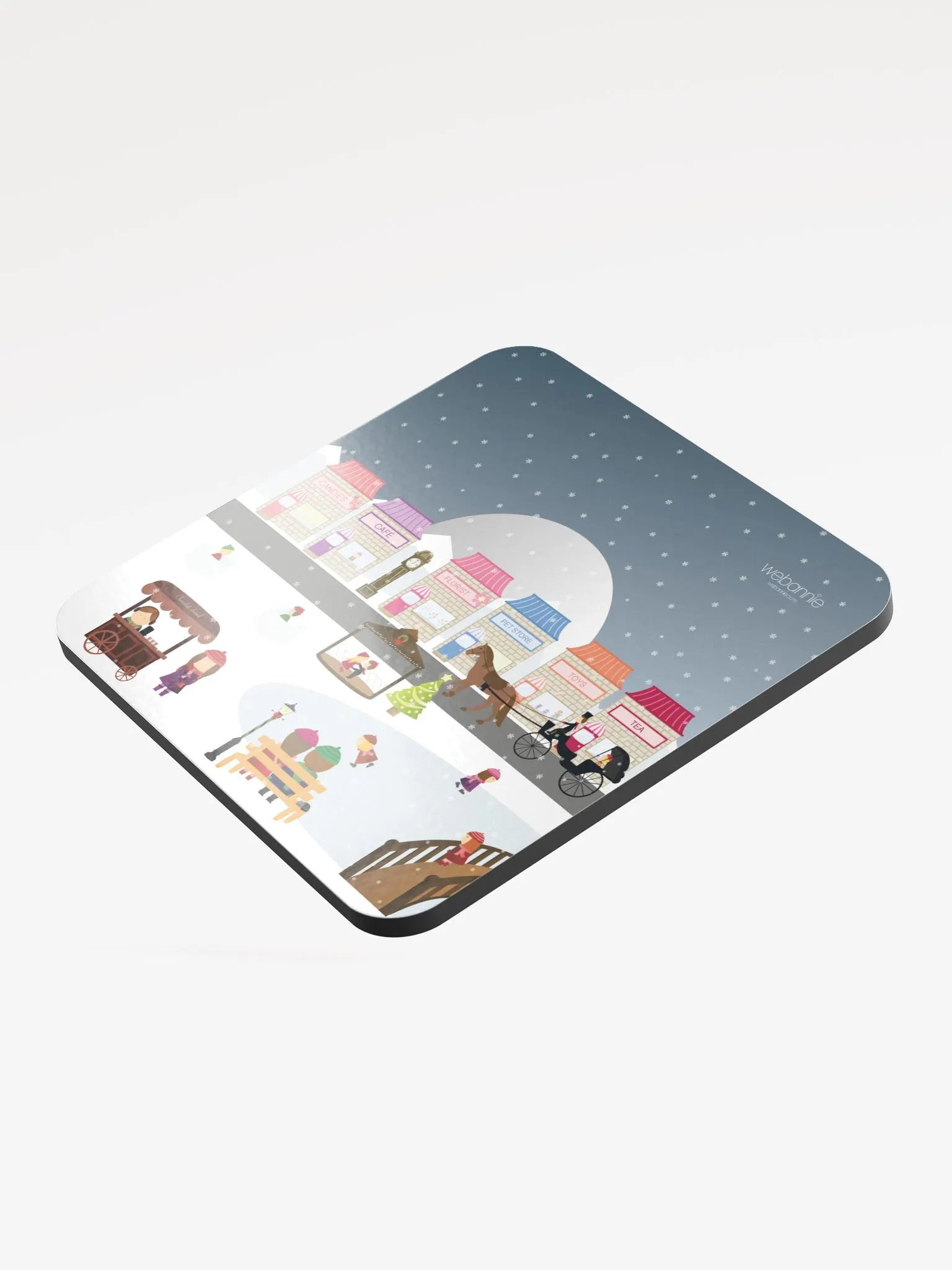 Glossed Cork Coaster - Christmas at the Park product image (3)