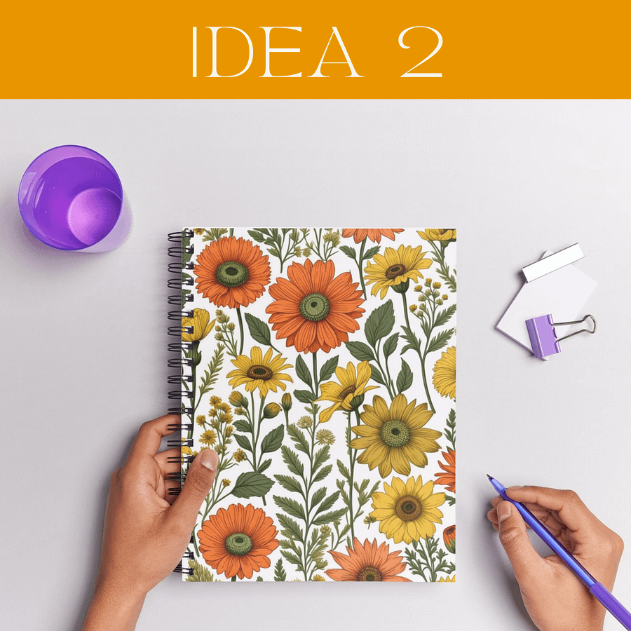 Orange Floral Paper Pack Bundle product image (7)