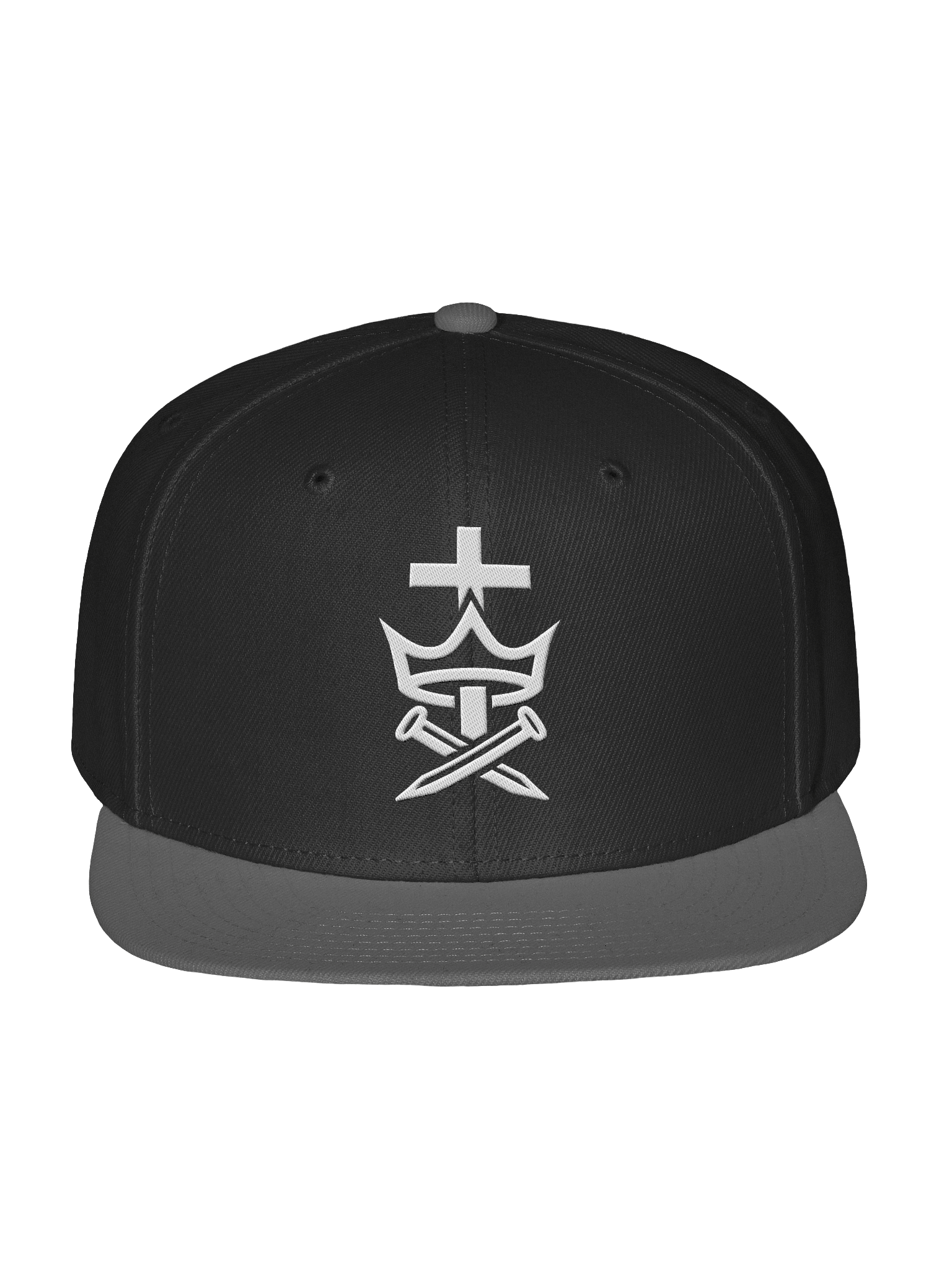 Cross, Crown, and Nails Christian Icon – Snap Back “Be Faithful Until Death” (Revelation 2:10) product image (1)