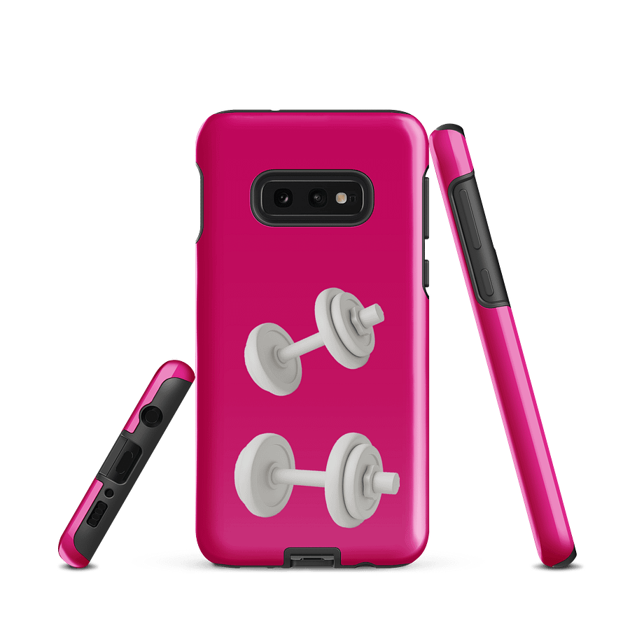 Magenta White Double Dumbbell Samsung® Case product image (3)
