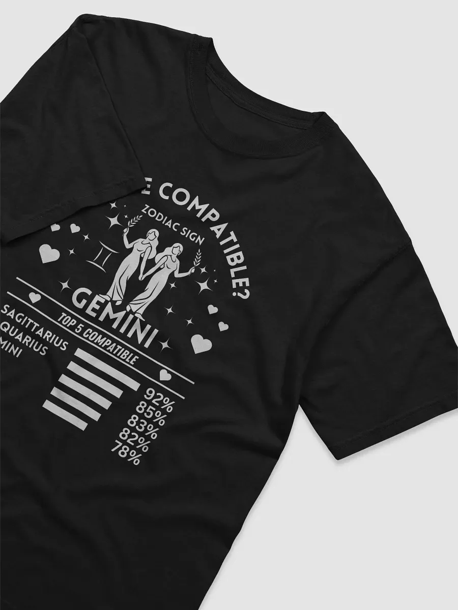 Gemini Zodiac Sign Romantic Compatibility T-Shirt - Dark Comfort Colors 1717 product image (5)