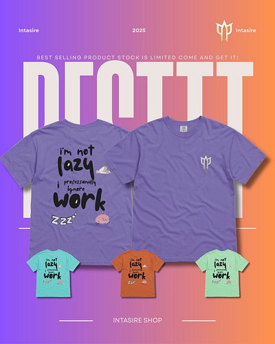 BEST SELLING! SHOP LINK IN BIO!
💼✨ PROFESSIONAL WORK AVOIDER
Because being lazy is an art form.
This tee is for the people wh...