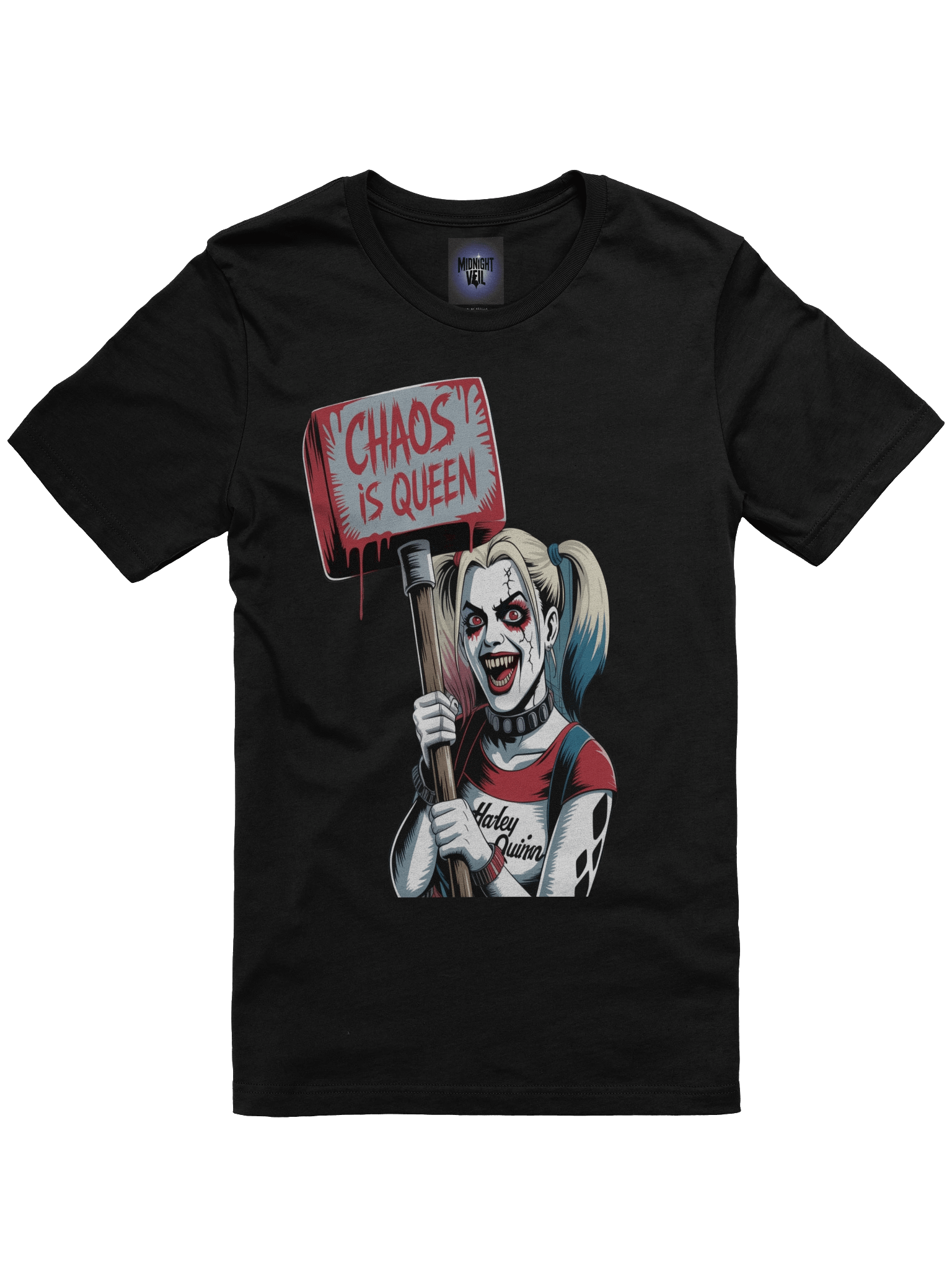 Chaos is Queen: Harley Quinn's Dripping Decree Graphic Tee product image (3)