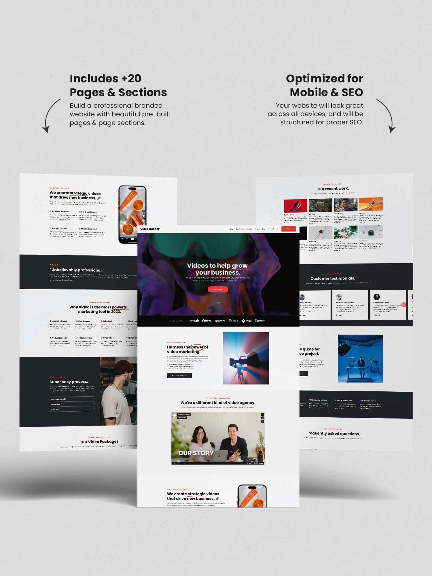 Videographer Website Template product image (2)