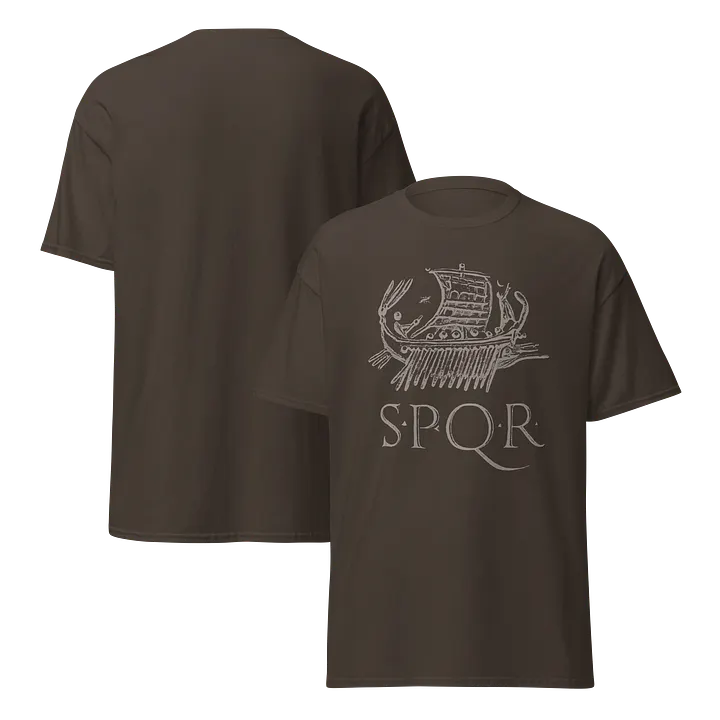SPQR Galley Roman Art from 43 BC, Dark Chocolate T-Shirt product image (2)