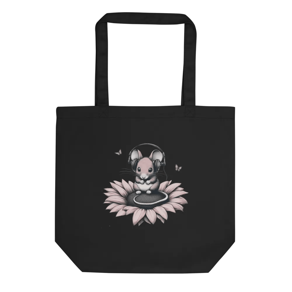 love music, mouse with headphones tote bag product image (1)